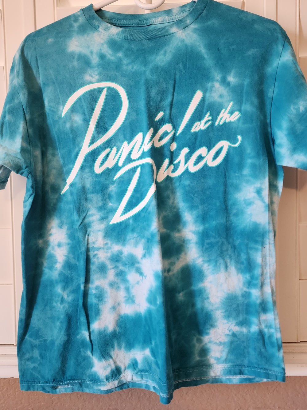 Panic! at the Disco Teal Tie-Dye Graphic Tee Size Large